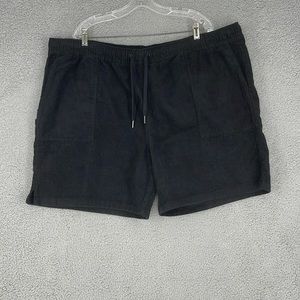 BP black corduroy men’s shorts size 3XL draw strings elastic waist pockets
